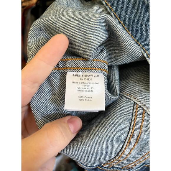 Veronica Beard Raina Blue Jean Denim Cropped Jacket Short Puff Sleeve | XL - Picture 11 of 13